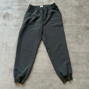 Wilfred silk/polyester lounge pants green size medium